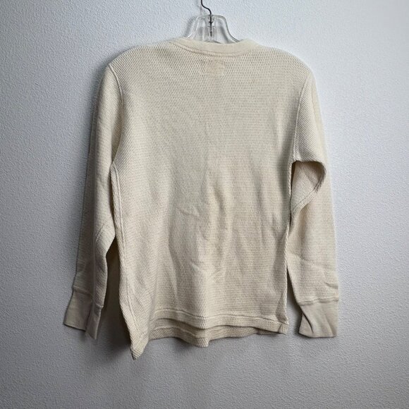 Cold Weather Large Undershirt Lally Mfg. Corp Beige Thermal Long Sleeve Crewneck - Picture 3 of 5